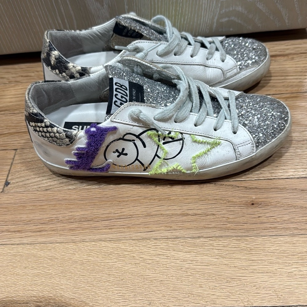 Golden Goose Graffiti Love Superstar Sneakers